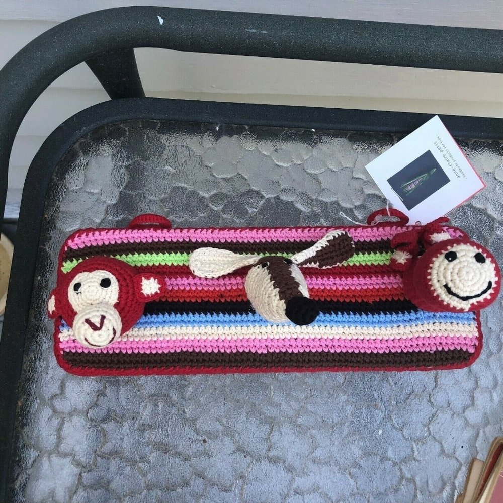 Anne Clair Petit Children Clothing hat rack Animal Head monkey hippo crochet